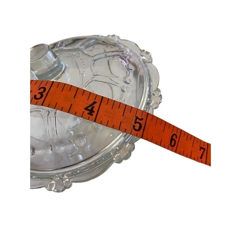 Glass Candy Dish Trinket Bowl Decor Home With Lid